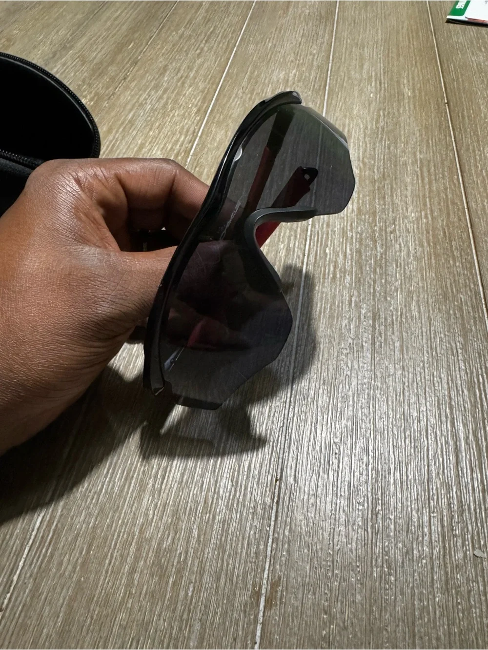 Oakley M2 Frame XL Sunglasses Red/Black Shield Sport Cycling Running w/ Case